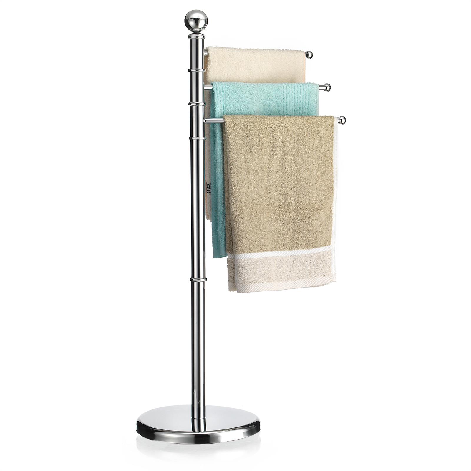 Handtuchhalter Handtuchständer Badetuch Stand Halter Design 3 bewegliche Arme