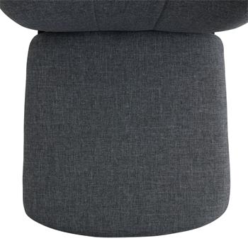 Esszimmerstuhl APOLLO im 4er Set in grau/schwarz mit Stoffbezug