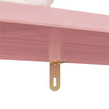 Standregal in weiß/rosa mit 3 Böden, Kiefer