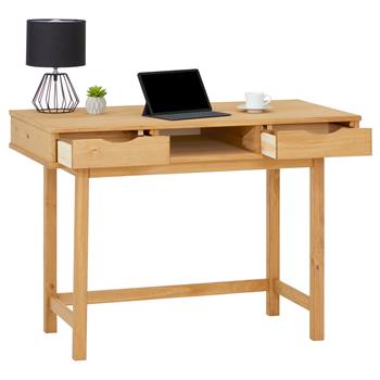 Schreibtisch SALSA mit 2 Schubladen, gebeizt gewachst