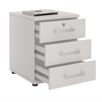 Bürocontainer TORONTO, 3 Schubladen in weiß