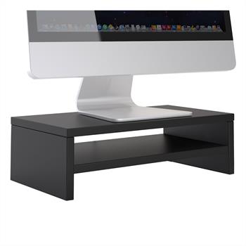 Monitorständer SUBIDA in schwarz mit Ablagefach