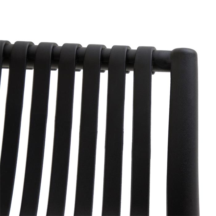 Gartenstuhl OLEA 4er Set, aus Kunststoff in schwarz