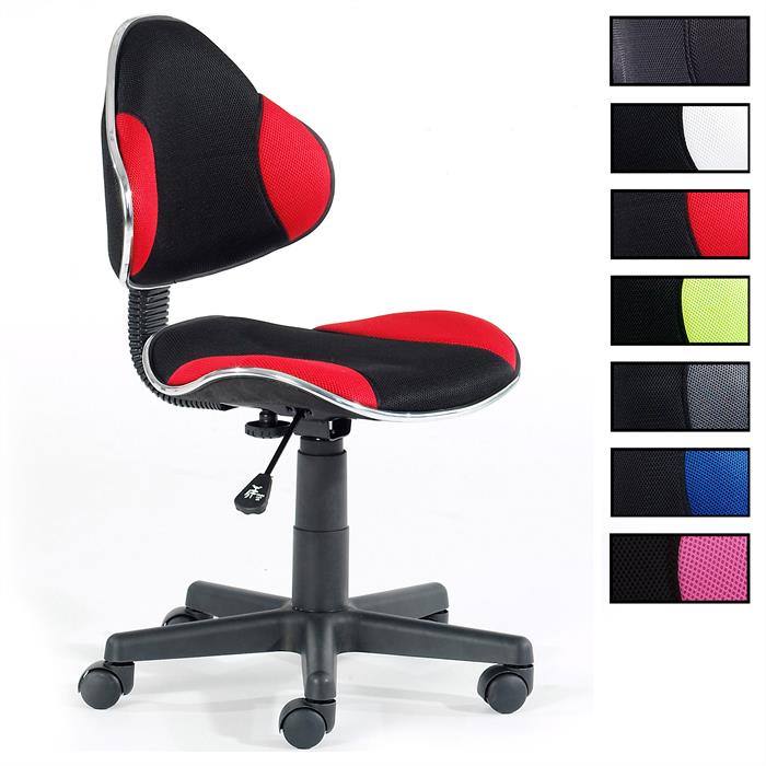 Bürodrehstuhl schwarz/rot CAROMöbel