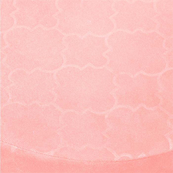 Sitzhocker ORLEANS rund mit Samt Stoff in rosa