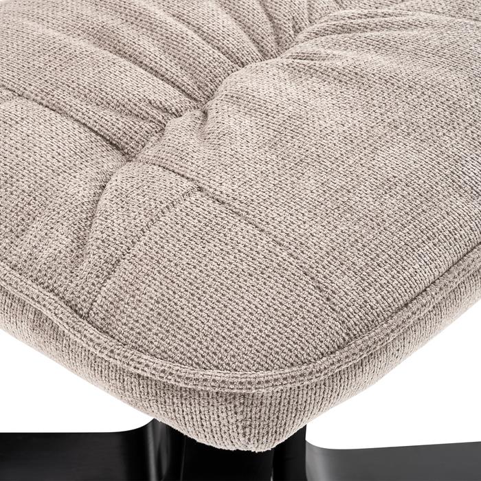 Relaxsessel CHARLY mit Hocker und Stoffbezug – Beige