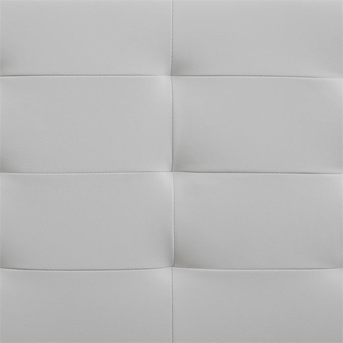 Polsterbett BRIGHTON 120x200 cm, Kunstleder weiß