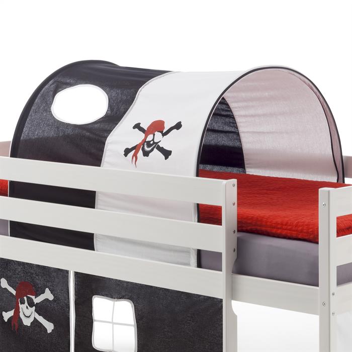 Tunnel MAX für Spielbett Hochbett in schwarz/weiß PIRAT