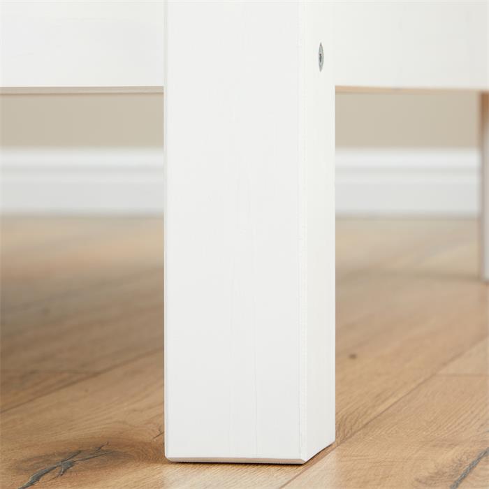 Stapelbett RINO 90x200 cm, Kiefer massiv in weiß