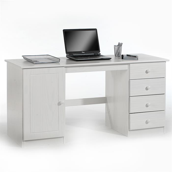 Schreibtisch in weiß lackiert | CARO-Möbel