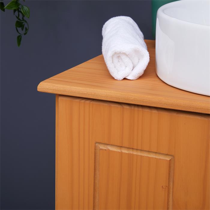Waschbeckenunterschrank COLMAR mit 2 Fächer gebeizt/gewachst