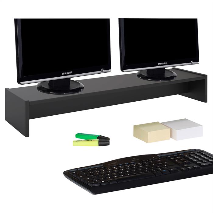 Monitorständer ZOOM 100 x 15 x 27 cm in schwarz
