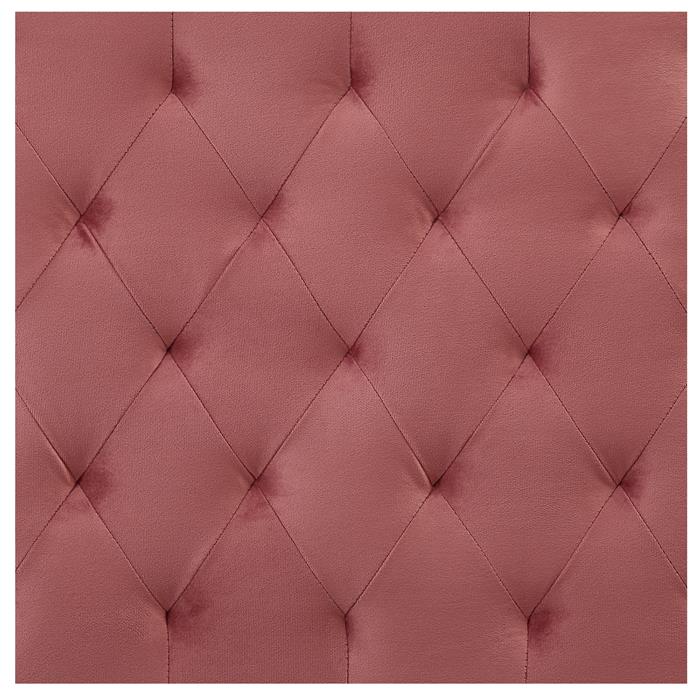 Polsterbett GLAMOUR 90x200 cm in rosa, Barock-Stil