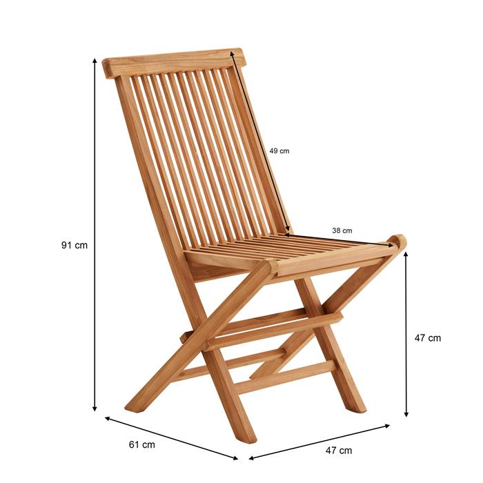 Gartenstuhl PALMAS 2er Set - Teak