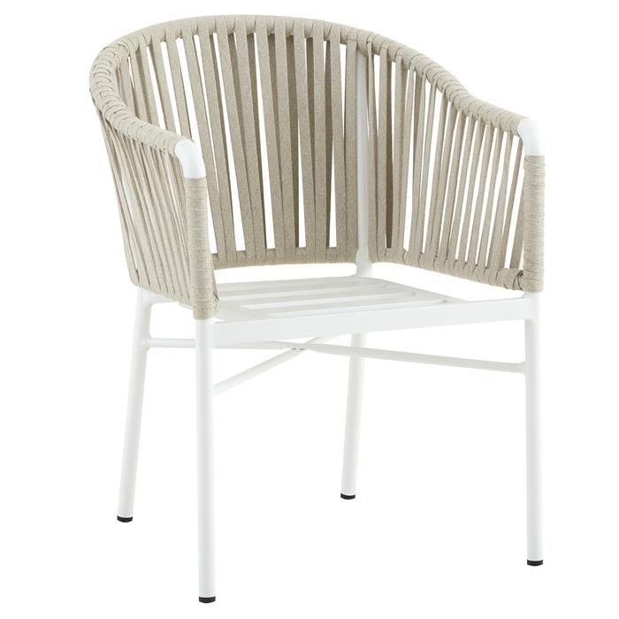 Gartenstühle ISOLA - weiß/beige