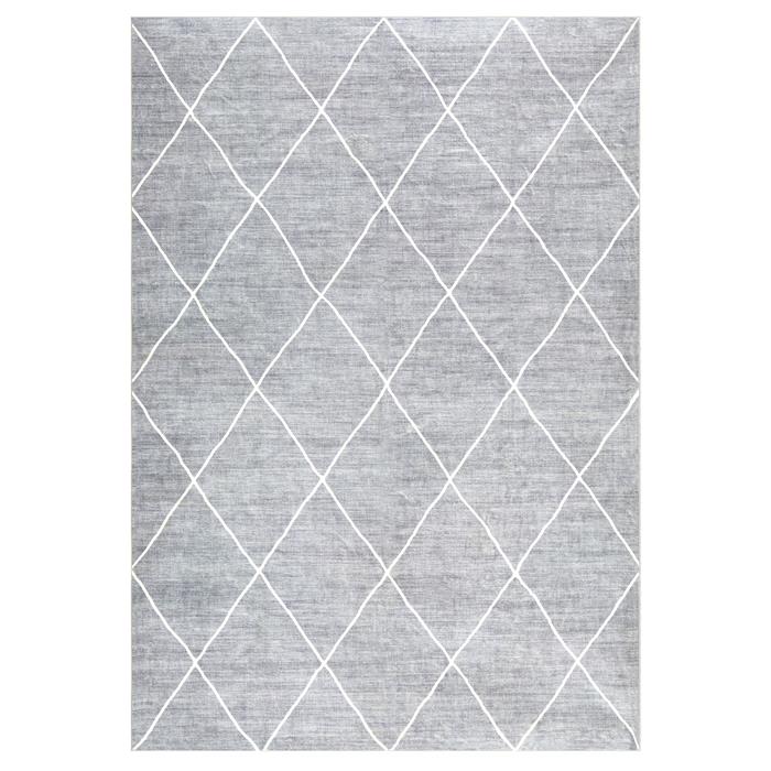 Waschbarer Teppich RHOMB 160 x 230 cm – Grau