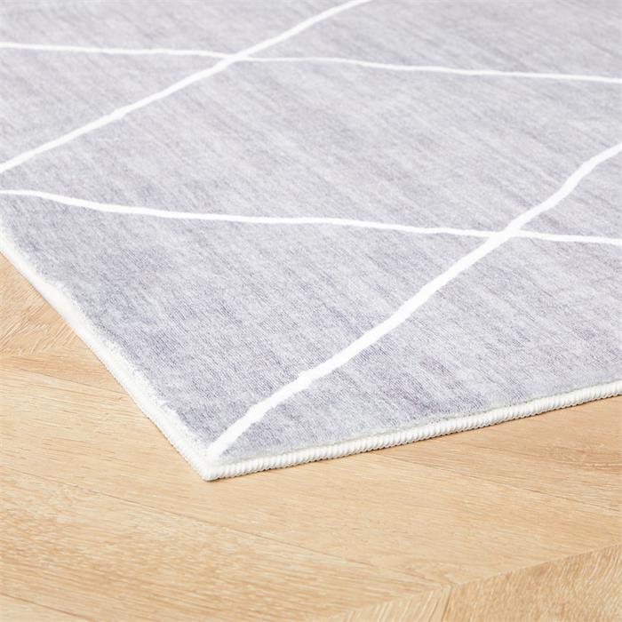 Waschbarer Teppich RHOMB 160 x 230 cm – Grau