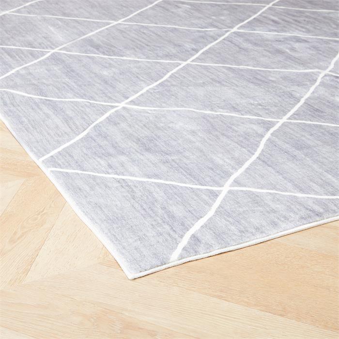 Waschbarer Teppich RHOMB 200 x 300 cm – Grau