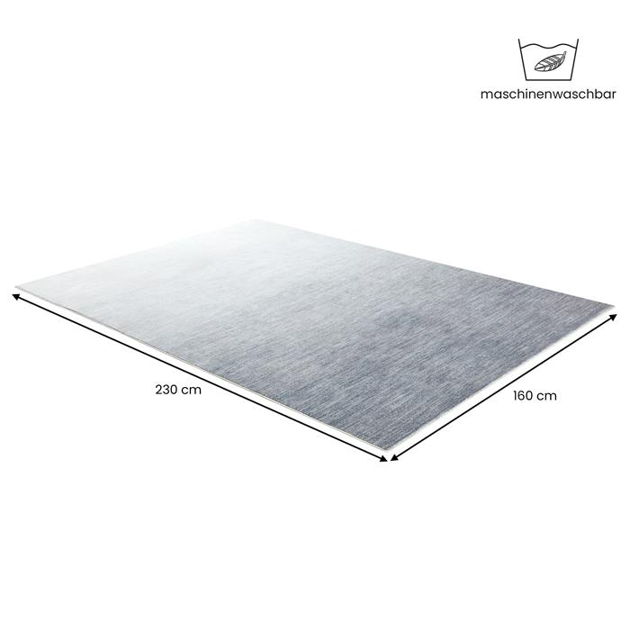 Waschbarer Teppich OMBRE 160 x 230 cm  – Grau