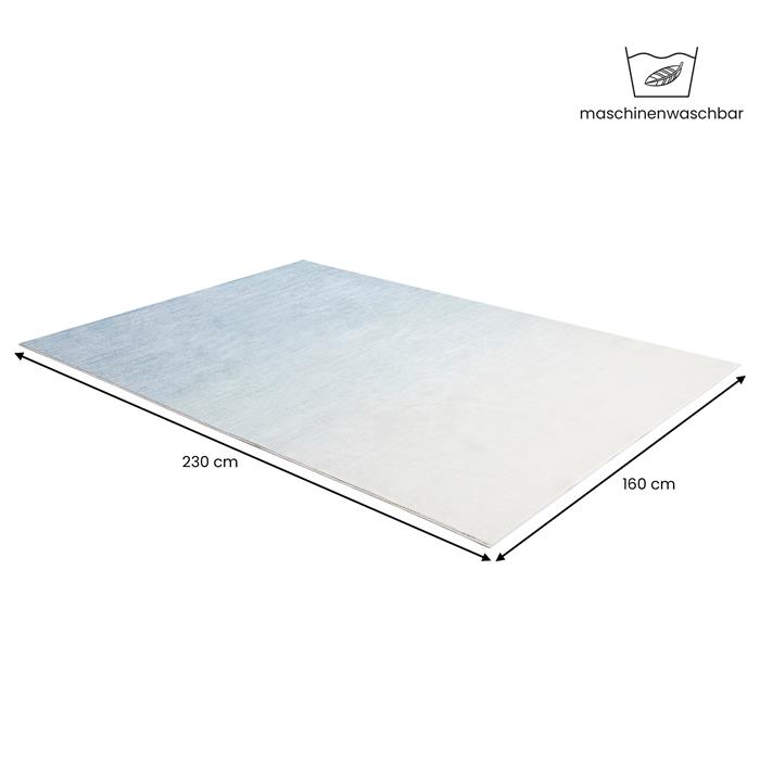 Waschbarer Teppich OMBRE 160 x 230 cm  – Hellblau