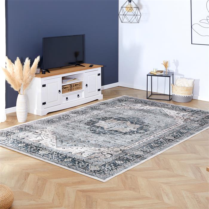 Waschbarer Teppich TRADITIONAL 200 x 300 cm – grau/beige