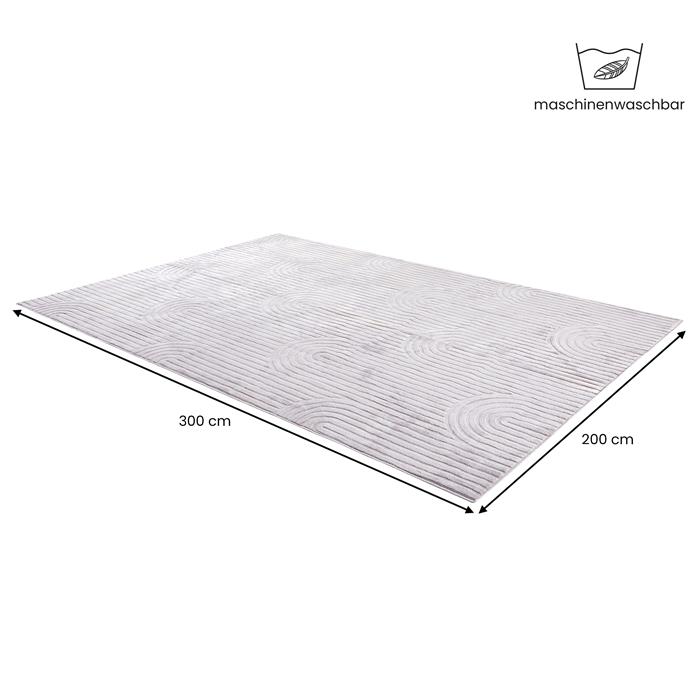 Waschbarer Teppich BOW 200x300 cm - Grau