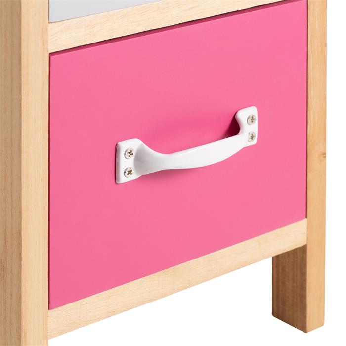 Kommode ESTA mit Zwei Schubladen - Natur lackiert, Deko für Kinderzimmer Mädchen