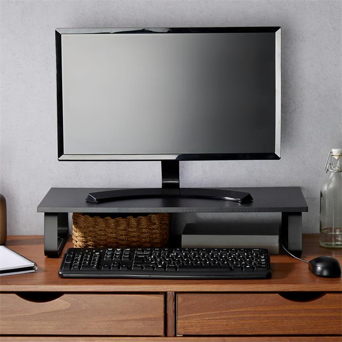 Monitorständer STANFORD - Desktop-Organizer, Schwarz, Modernes Design, 60 cm