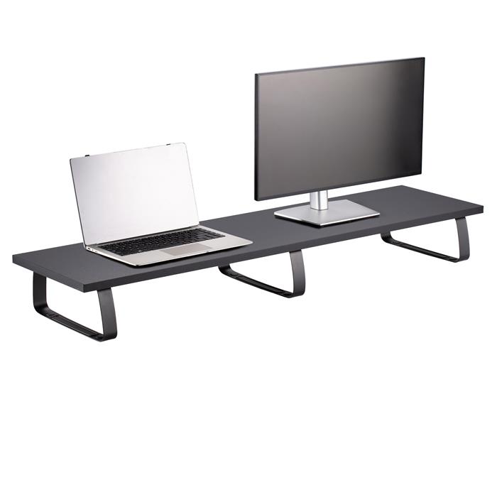 Monitorständer MILFORD - Desktop-Organizer, Schwarz, Robuste Konstruktion, 100 cm